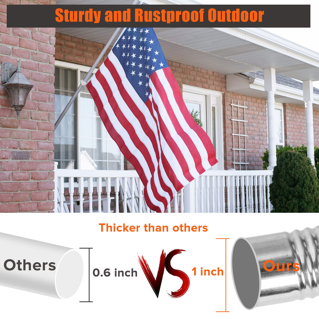 6FT Stainless Steel Flag Pole Kit S20848
