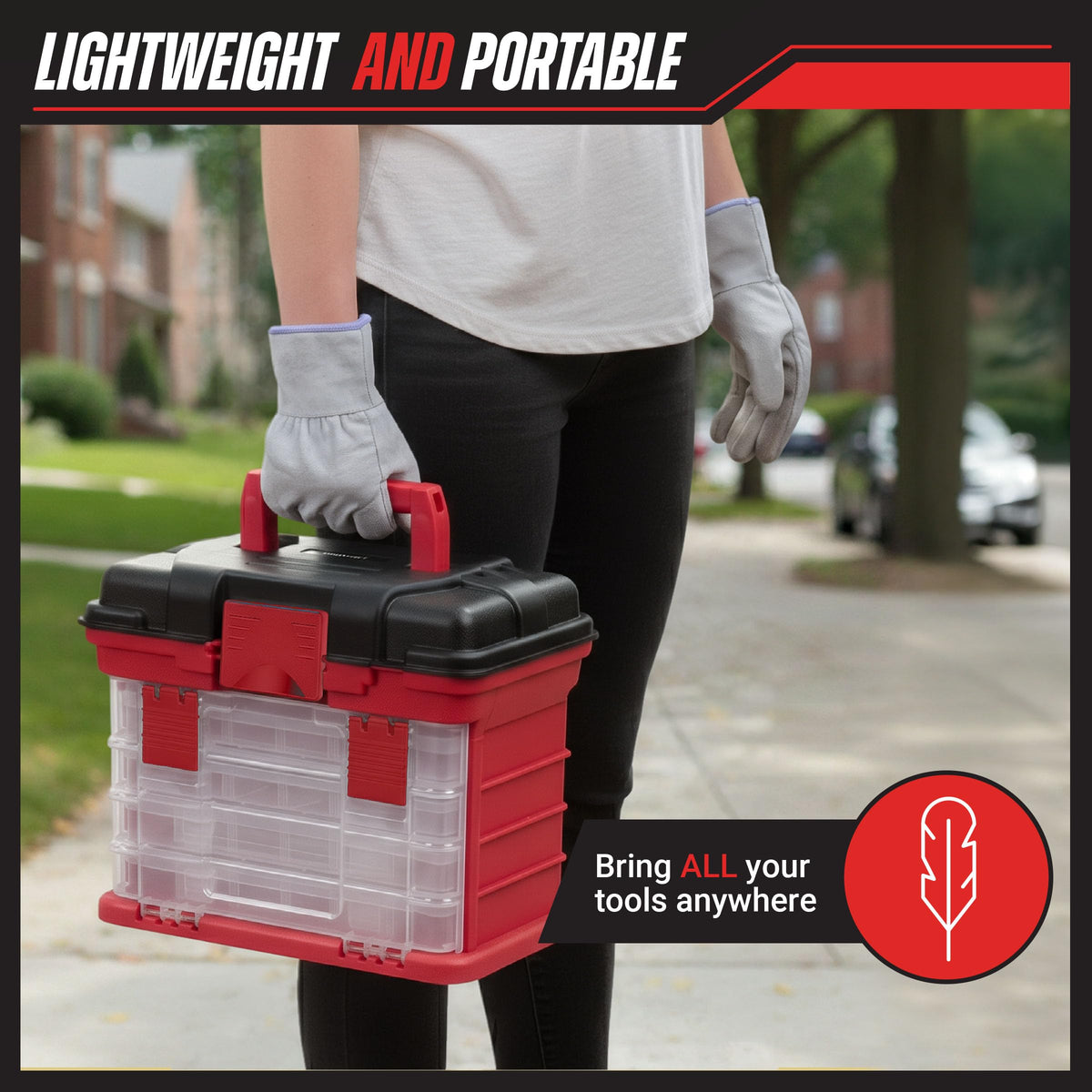 Portable Tool Box Small Parts Organizer with Drawers A9812