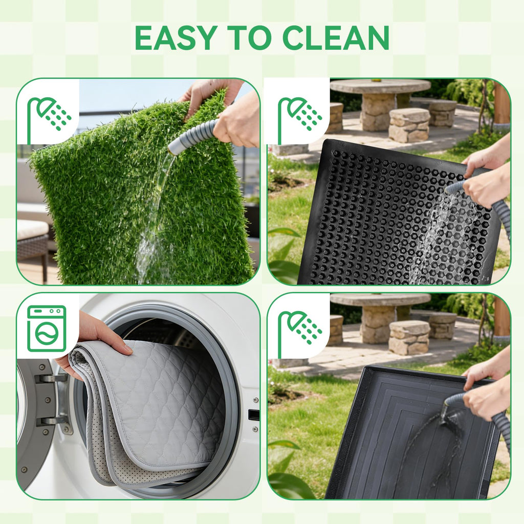 20x30 Inch Artificial Grass Dog Potty Pad with Tray X5815