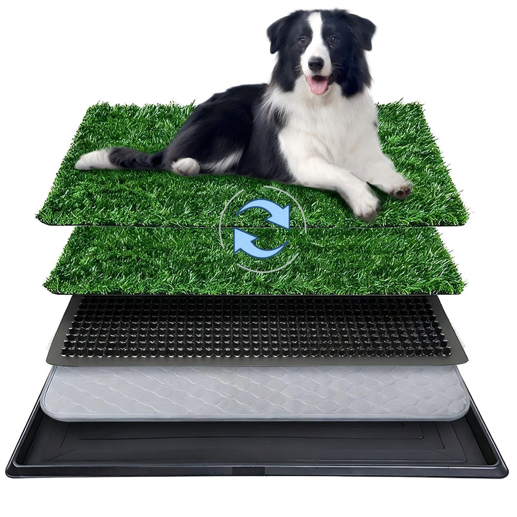 20x30 Inch Artificial Grass Dog Potty Pad with Tray X5815