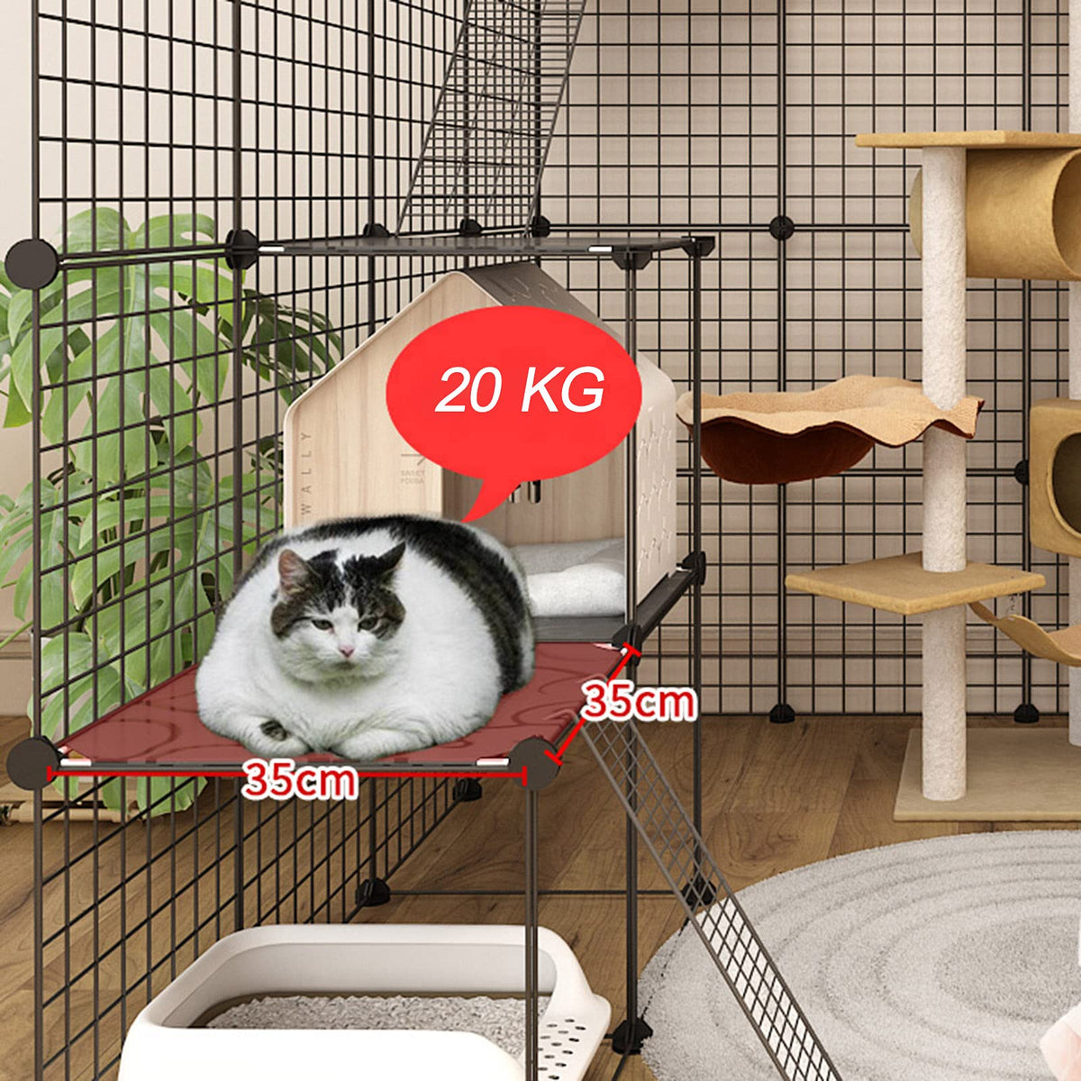 Metal Wire Small Animal Cage 219 * 75 * 182cm W5393