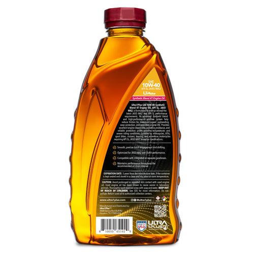 10W-40 Synthetic Blend Motorcycle Motor Oil 12 Quarts F5133