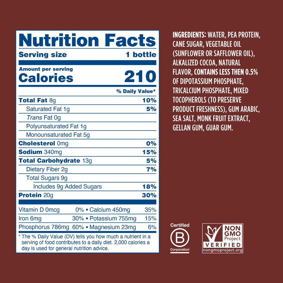 Chocolate Coffee Vegan Protein Shake 24 Pack W781