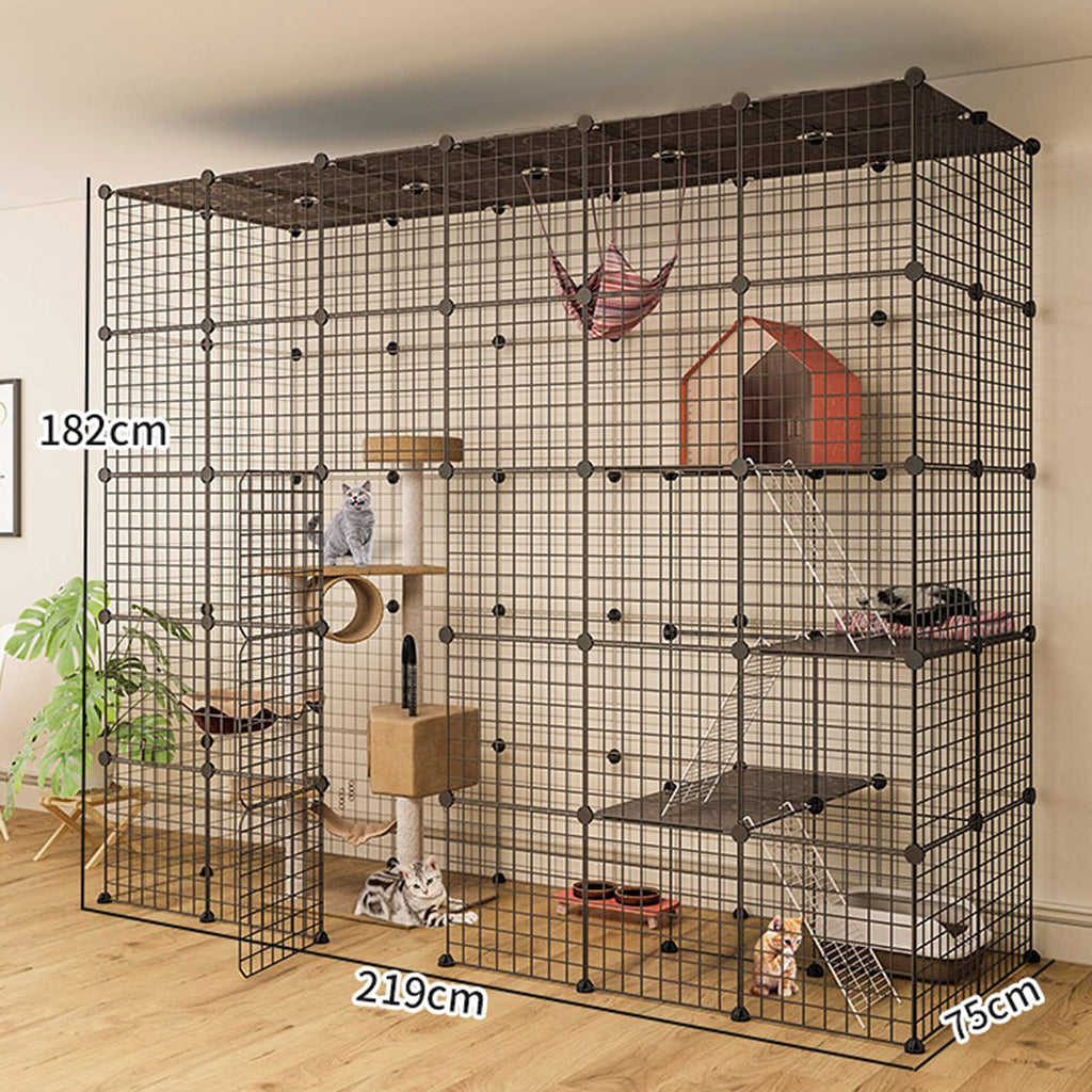 Metal Wire Small Animal Cage 219 * 75 * 182cm W5393