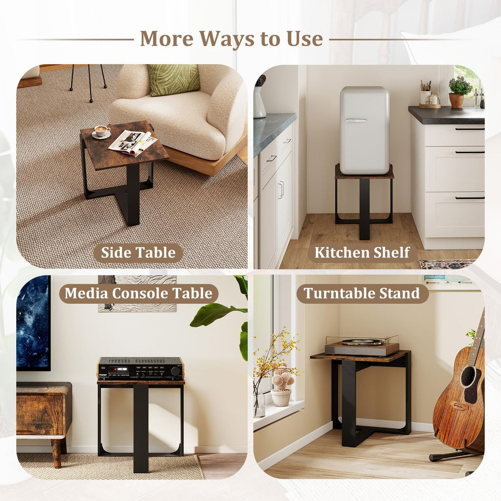 Set of 2 Square Wood Side Tables Z6750
