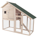55" 2-Tier Wooden Rabbit Hutch with Ramp P749
