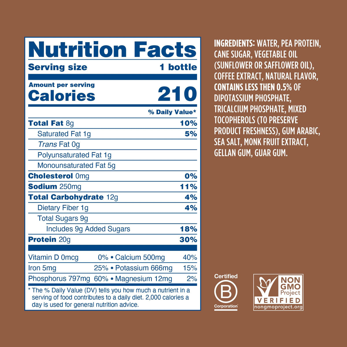 Chocolate Coffee Vegan Protein Shake 24 Pack W781