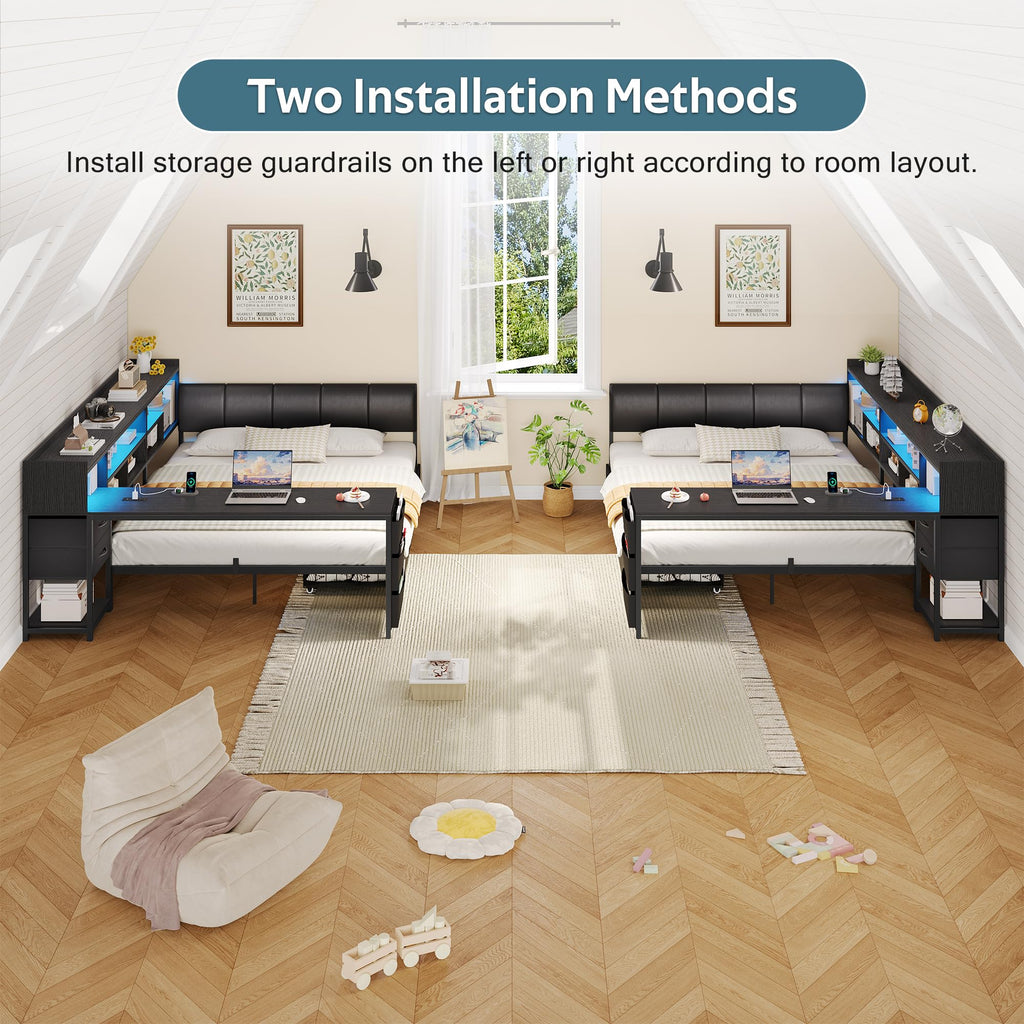 Corner Bed with Storage and Desk P63614