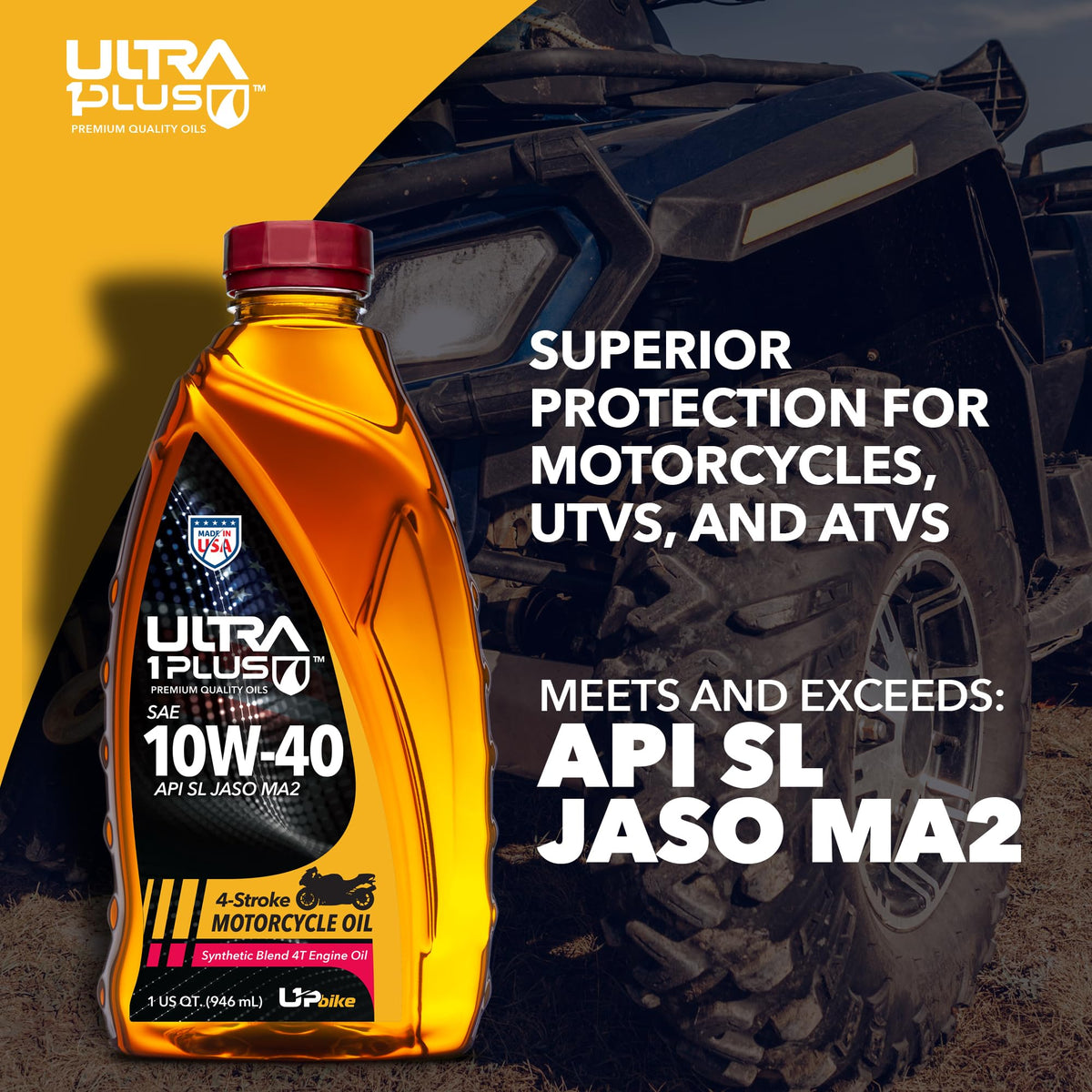 10W-40 Synthetic Blend Motorcycle Motor Oil 12 Quarts F5133
