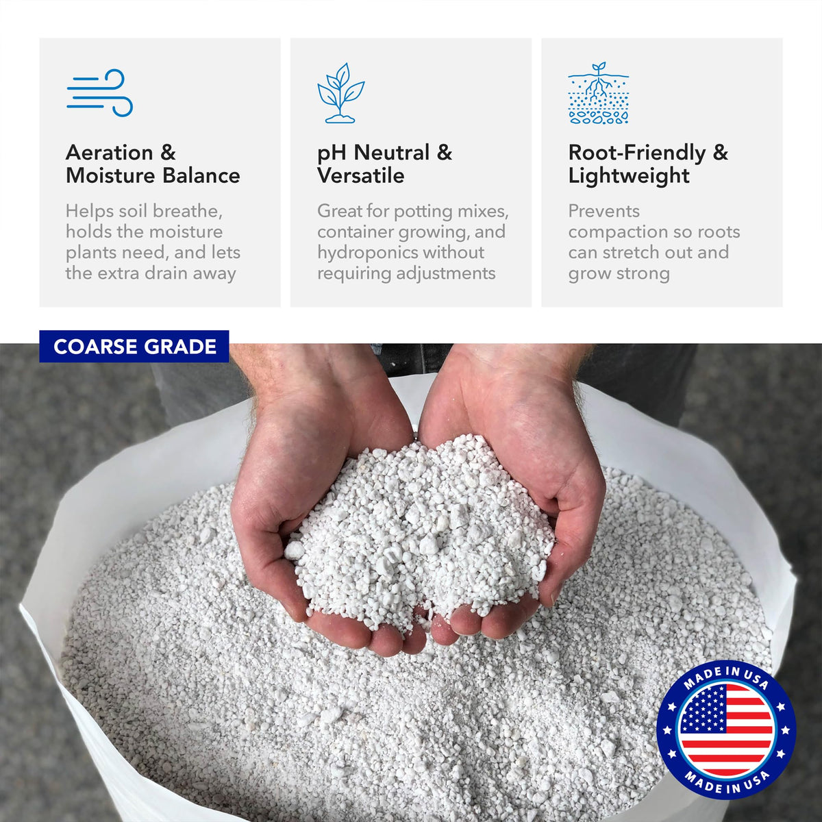 Perlite Coarse Horticultural Soil Amendment, 4 Cu Ft B782546