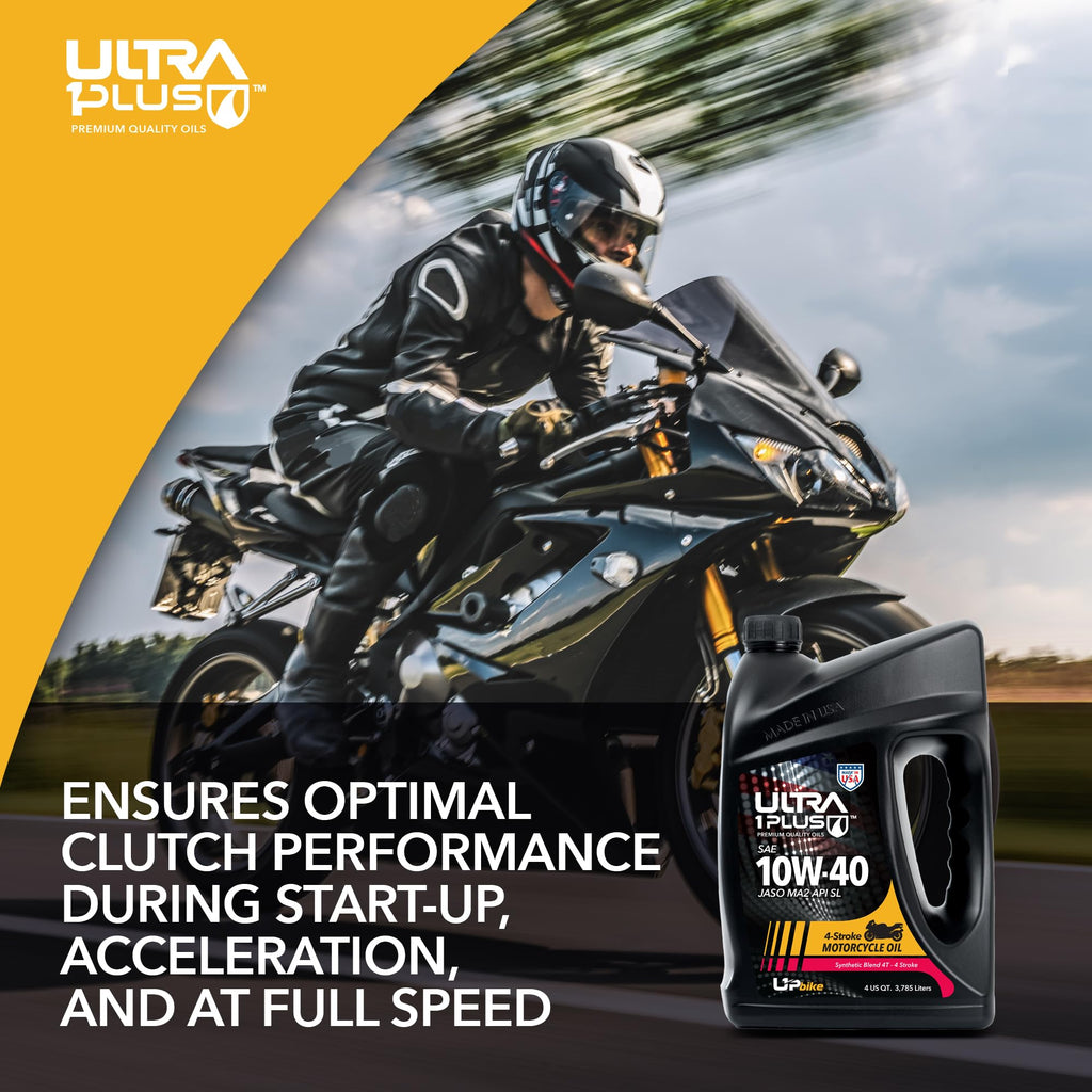 10W-40 Synthetic Blend Motorcycle Motor Oil 12 Quarts F5133