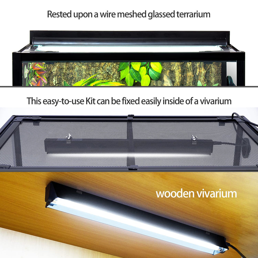 T5 HO UVB Lighting Combo Kit 10.0 24W with 68 Gallon PVC Reptile Enclosure J120