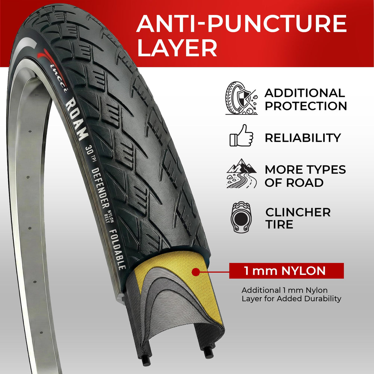 700x35c Foldable Hybrid Bike Tires Q675