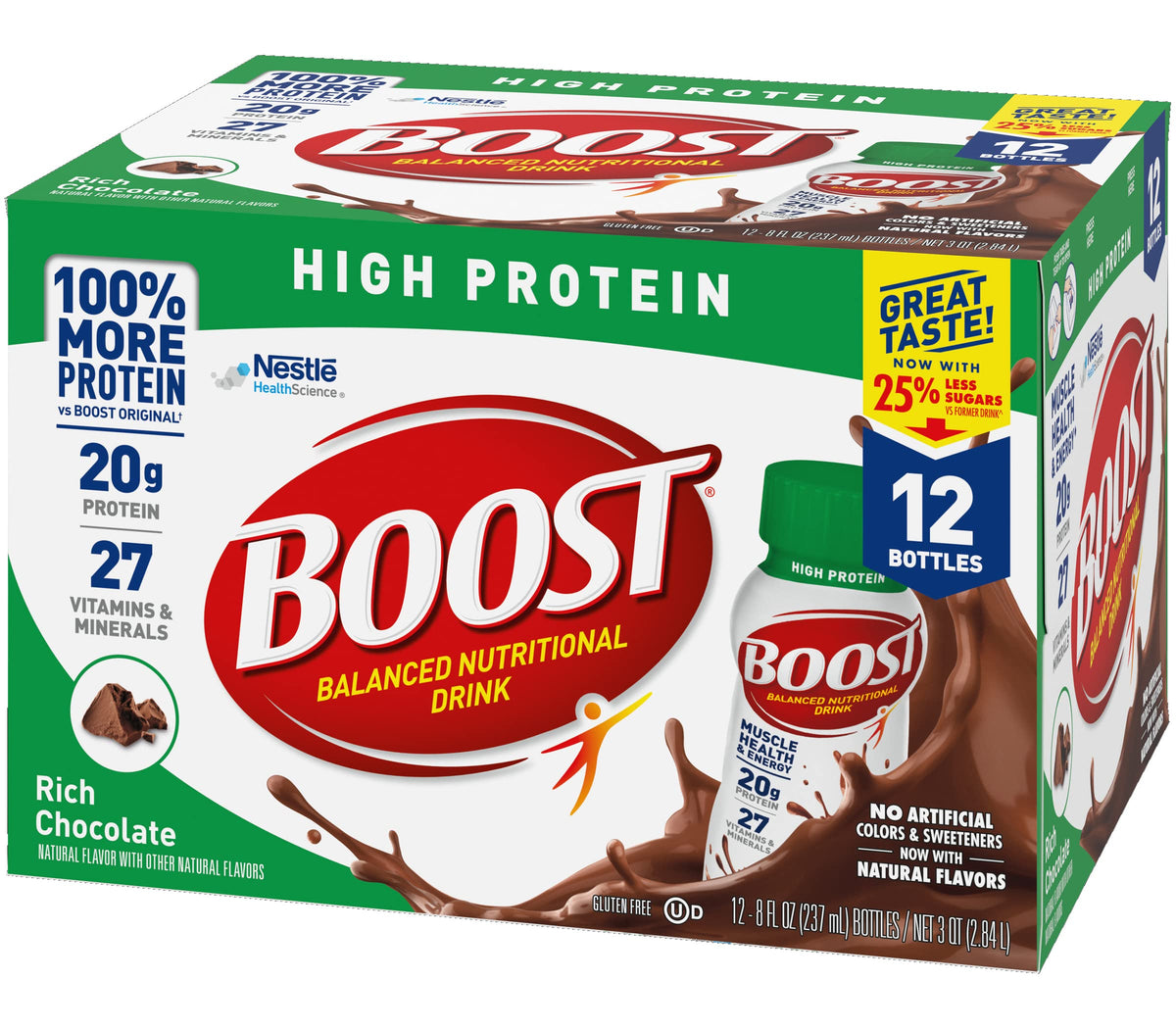 High Protein Nutritional Drink Rich Chocolate 8 FL OZ 12 CT G52636