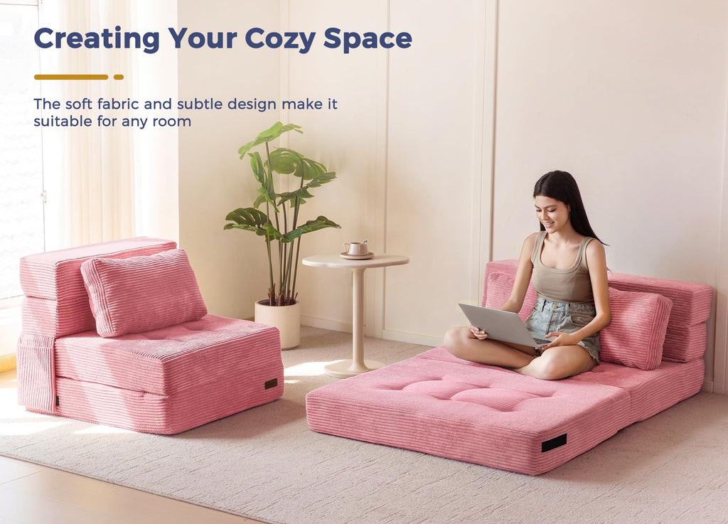 Convertible Sofa Bed with Pillow S425