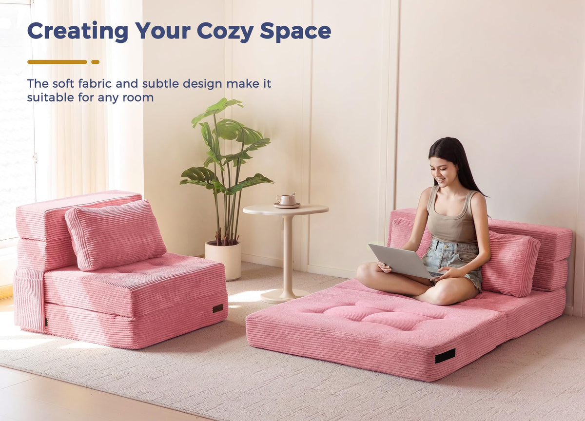 Convertible Sofa Bed with Pillow S425