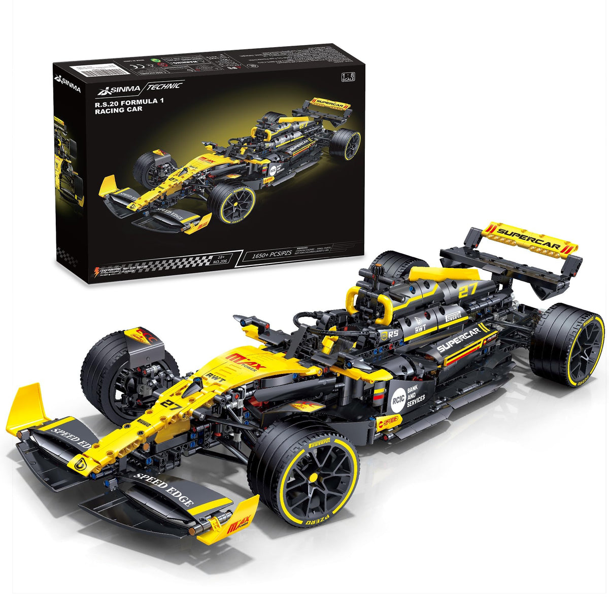 1:8 Scale 1650+ PCS Racing Car Building Kit K299263
