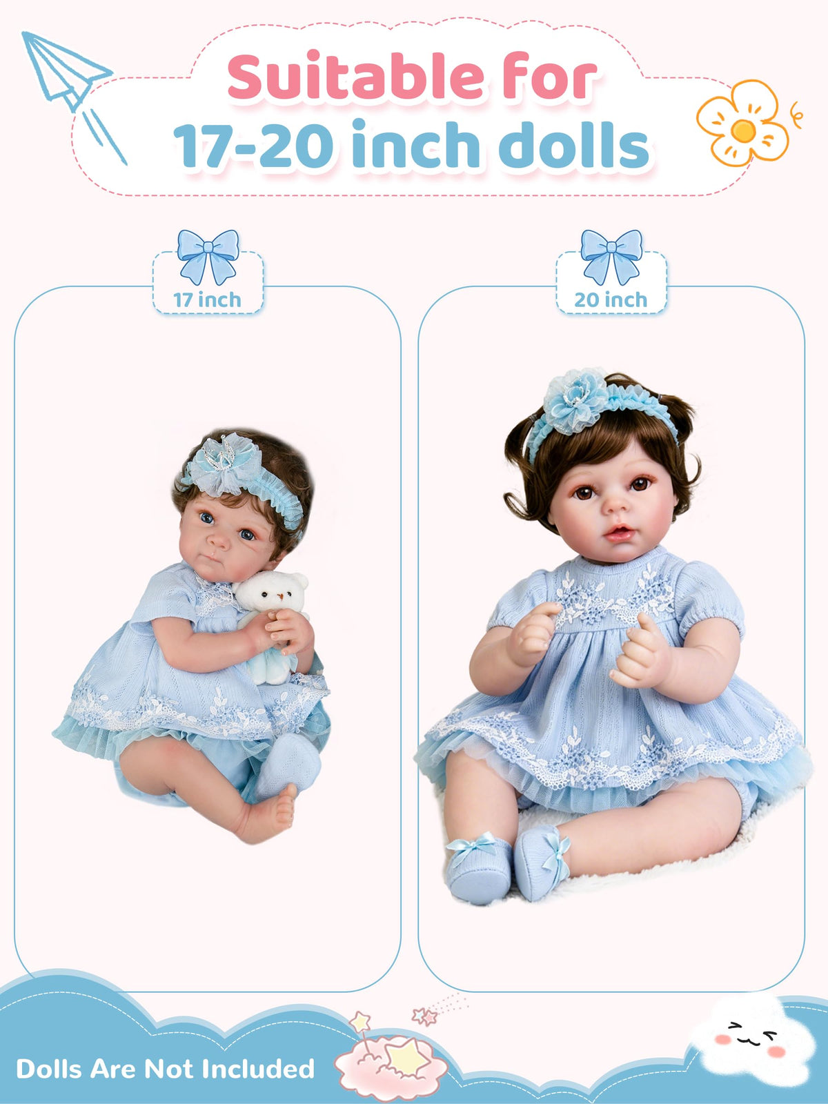 Blue Baby Doll Clothes 17-20 Inches X258411