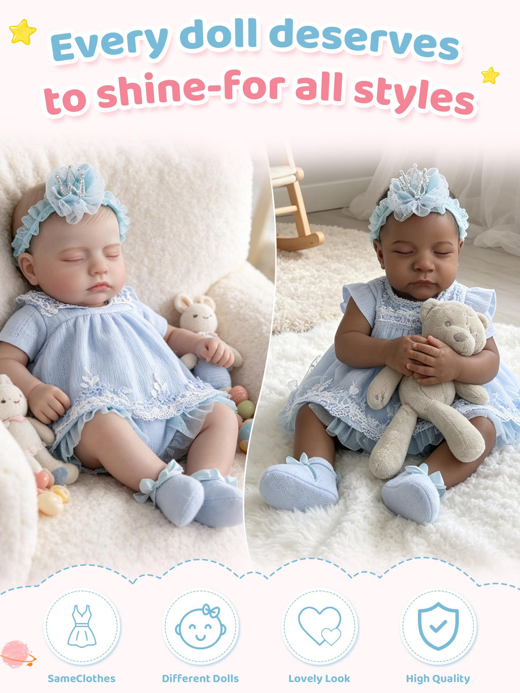 Blue Baby Doll Clothes 17-20 Inches X258411