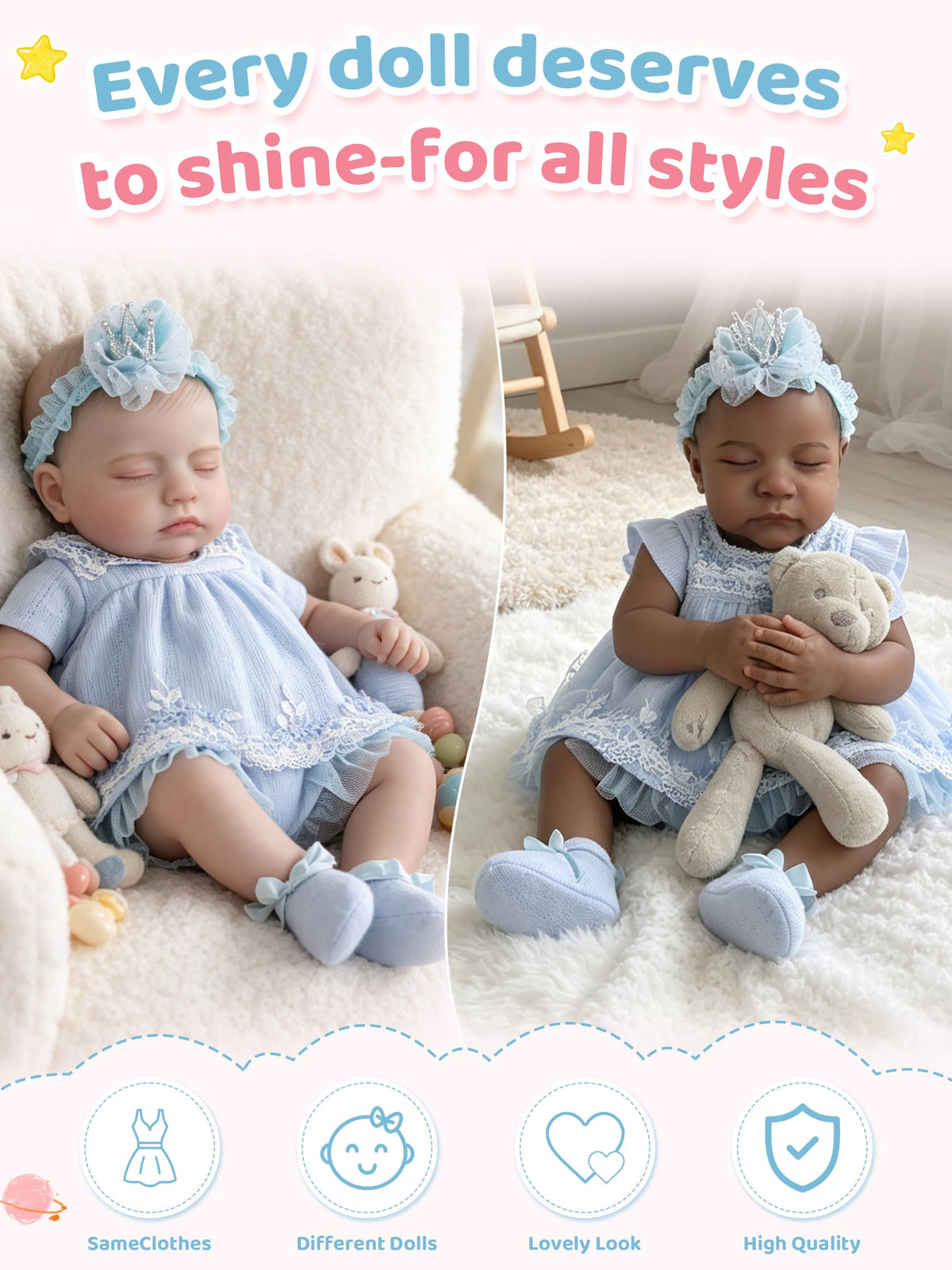 Blue Baby Doll Clothes 17-20 Inches X258411