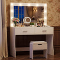 Vanity Desk with Lighted Mirror and 2 Drawers M51145