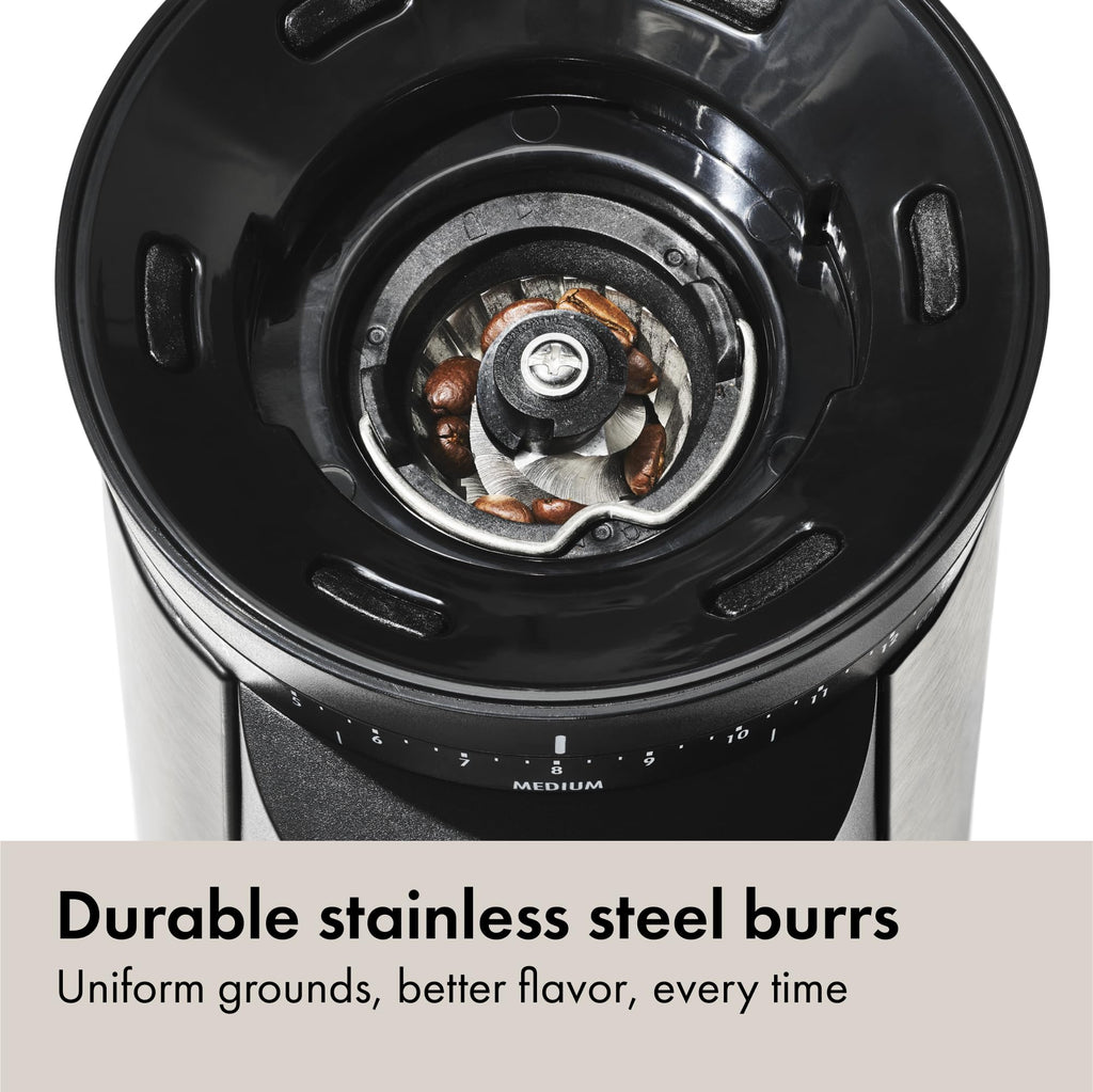 Electric Coffee Bean Grinder 12 Oz Silver P6652