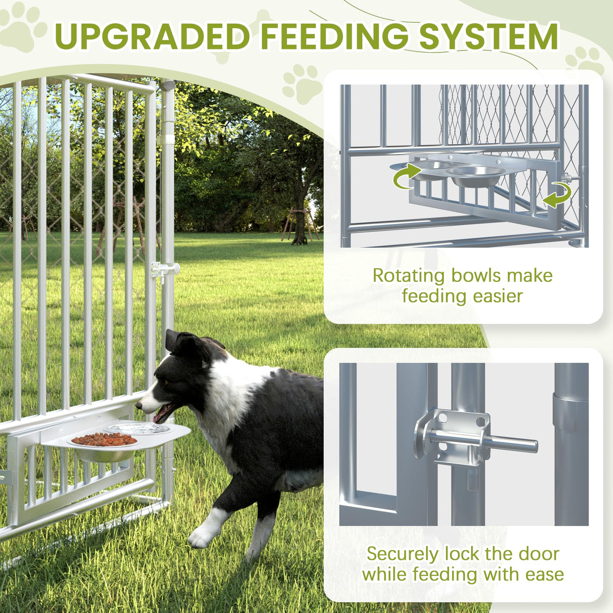 10FT x 10FT Outdoor Dog Kennel with Roof U1578