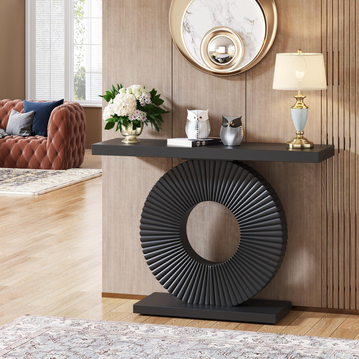 Black 40 inch Wood Console Table Q166264