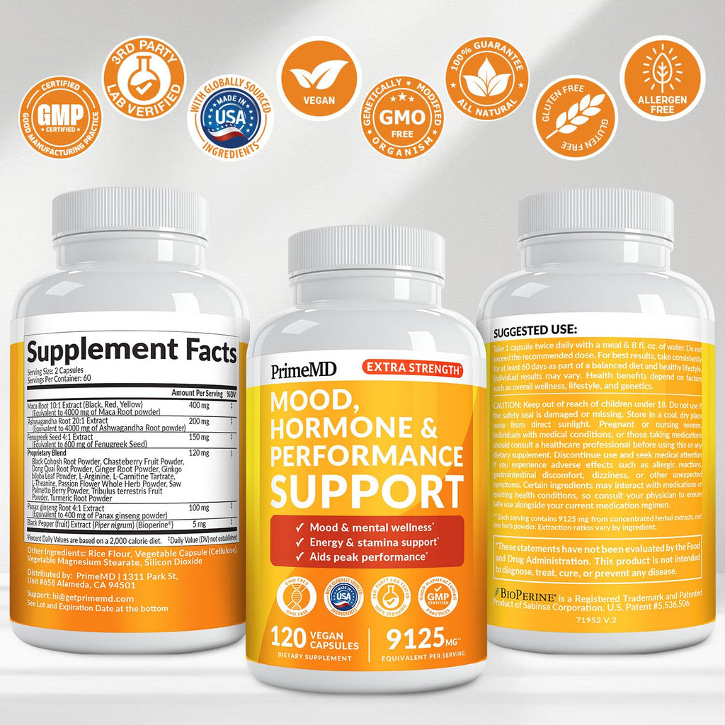 Peruvian Maca Root with Ashwagandha & Fenugreek 120ct X398