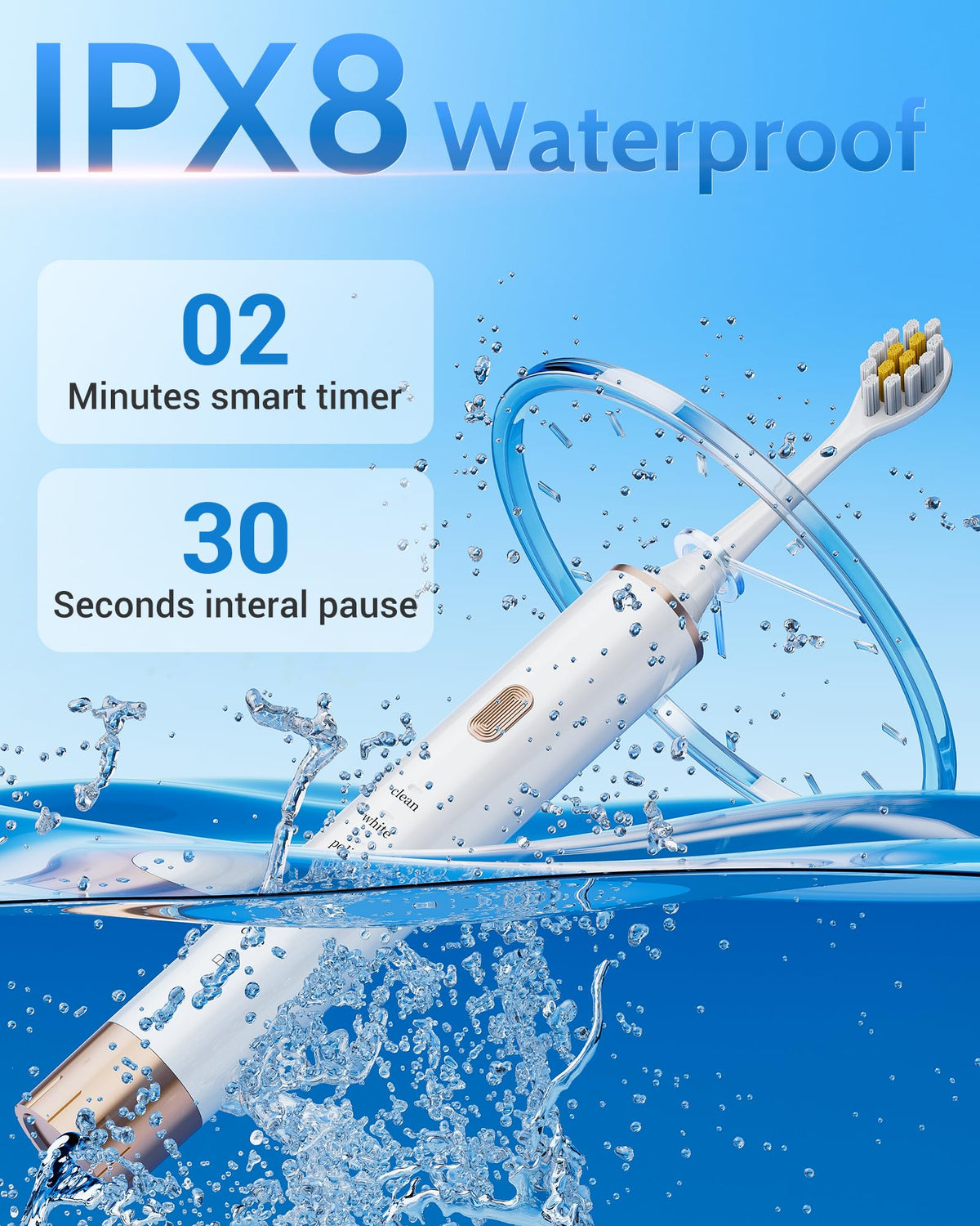 2 Pack Electric Toothbrush with 12 Replacement Heads M7886