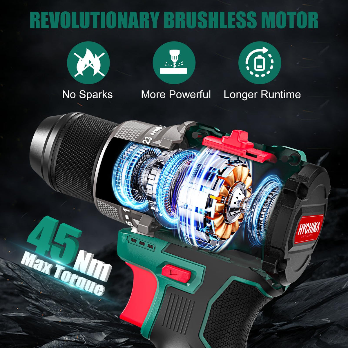 16.8V Cordless Brushless Compact Drill W467
