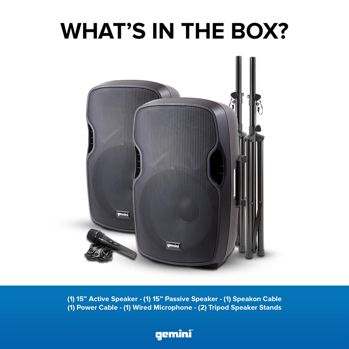 Portable Bluetooth PA Speaker System, 2000W, Black Y560857