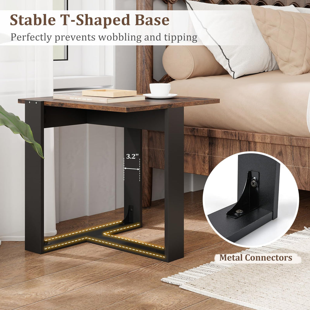 Set of 2 Square Wood Side Tables Z6750