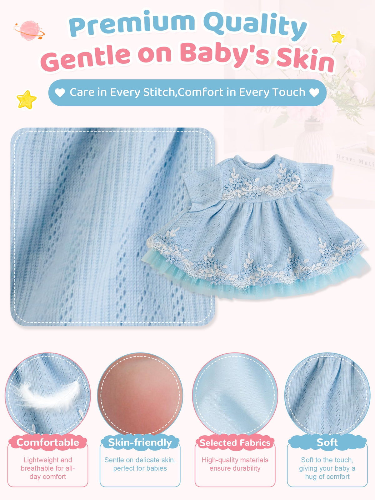 Blue Baby Doll Clothes 17-20 Inches X258411
