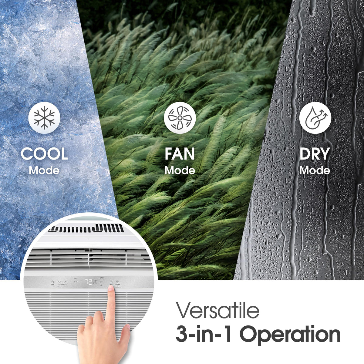 8000 BTU White Window Air Conditioner O11484