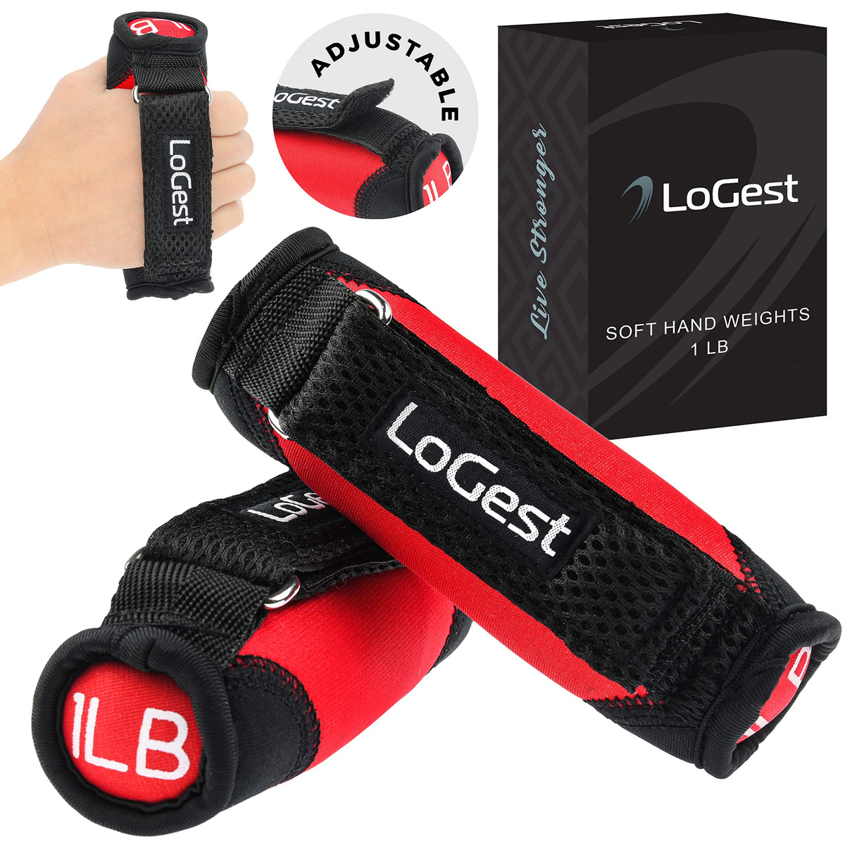 Soft Hand Weights with Straps E589