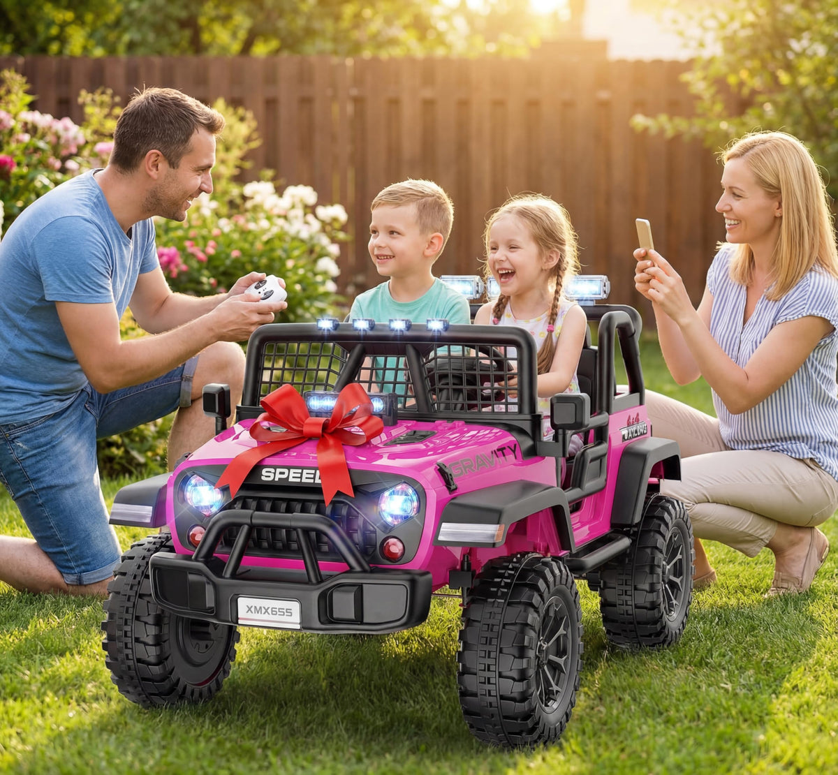 24V 2 Seater Pink Ride On Car T72983