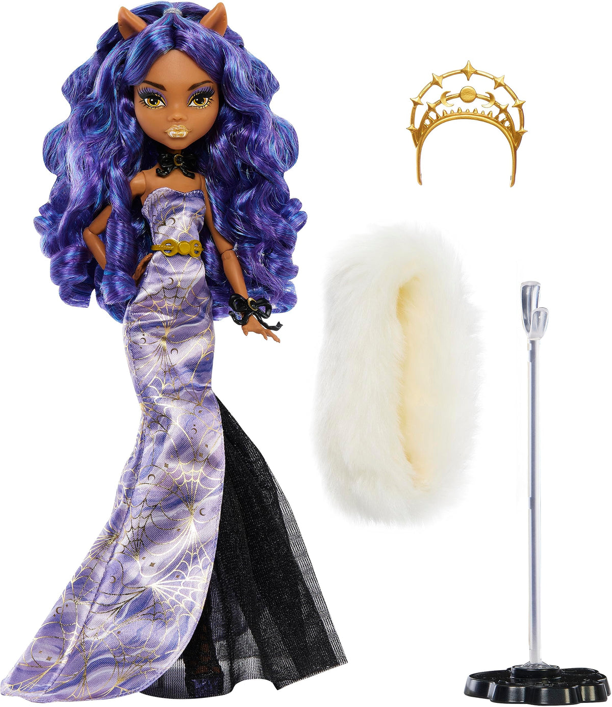 Winter Edition Doll in ICY Lavender Gown with Furry Boa & Accessories W695