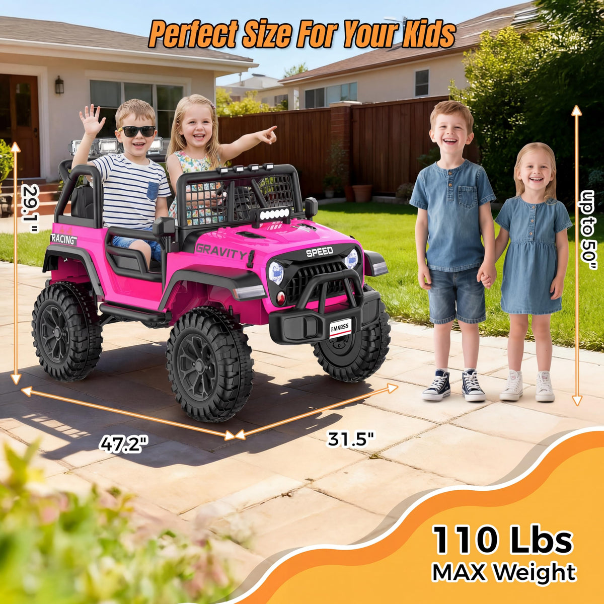 24V 2 Seater Pink Ride On Car T72983