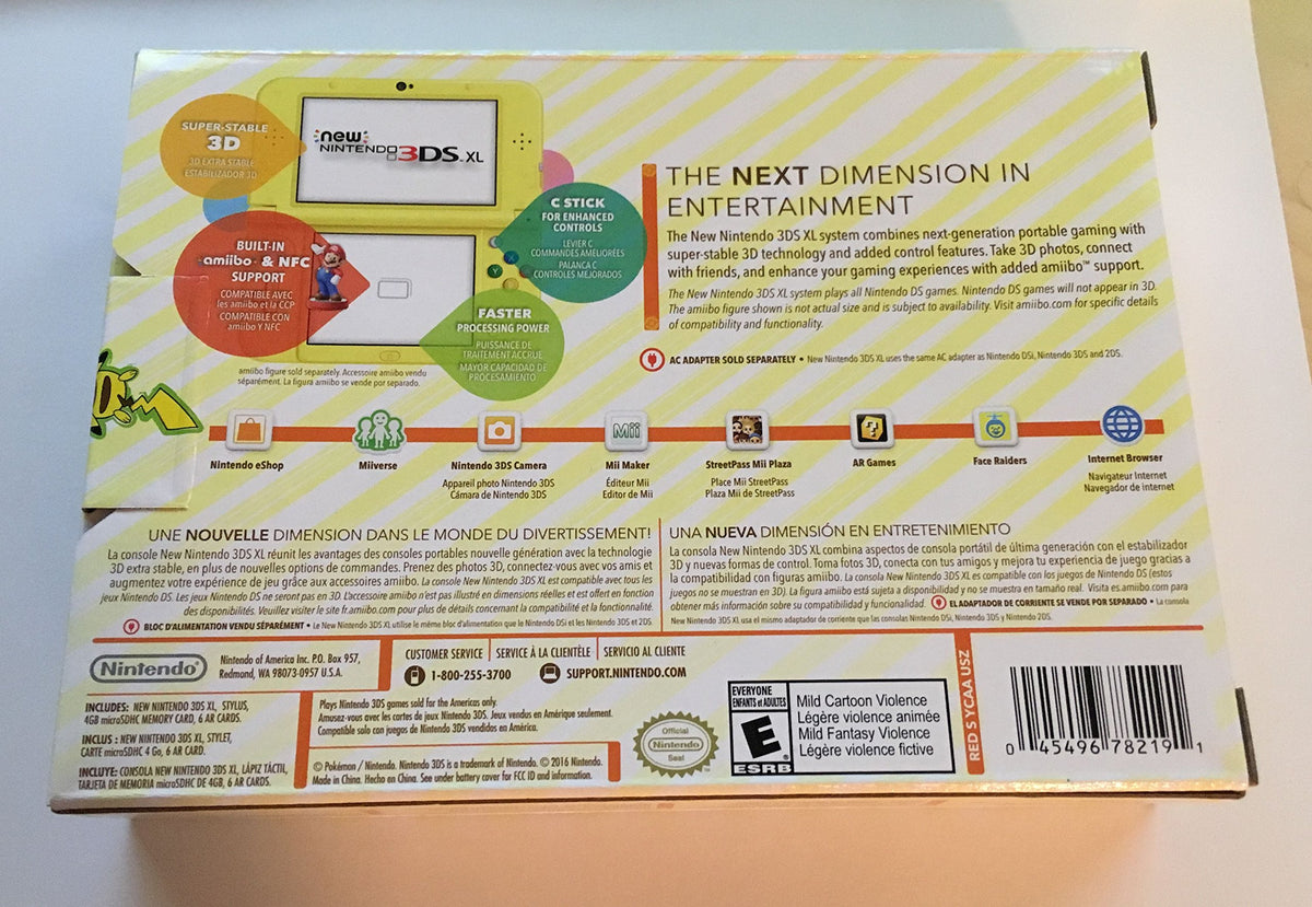 Yellow New Nintendo 3DS XL Console M3844
