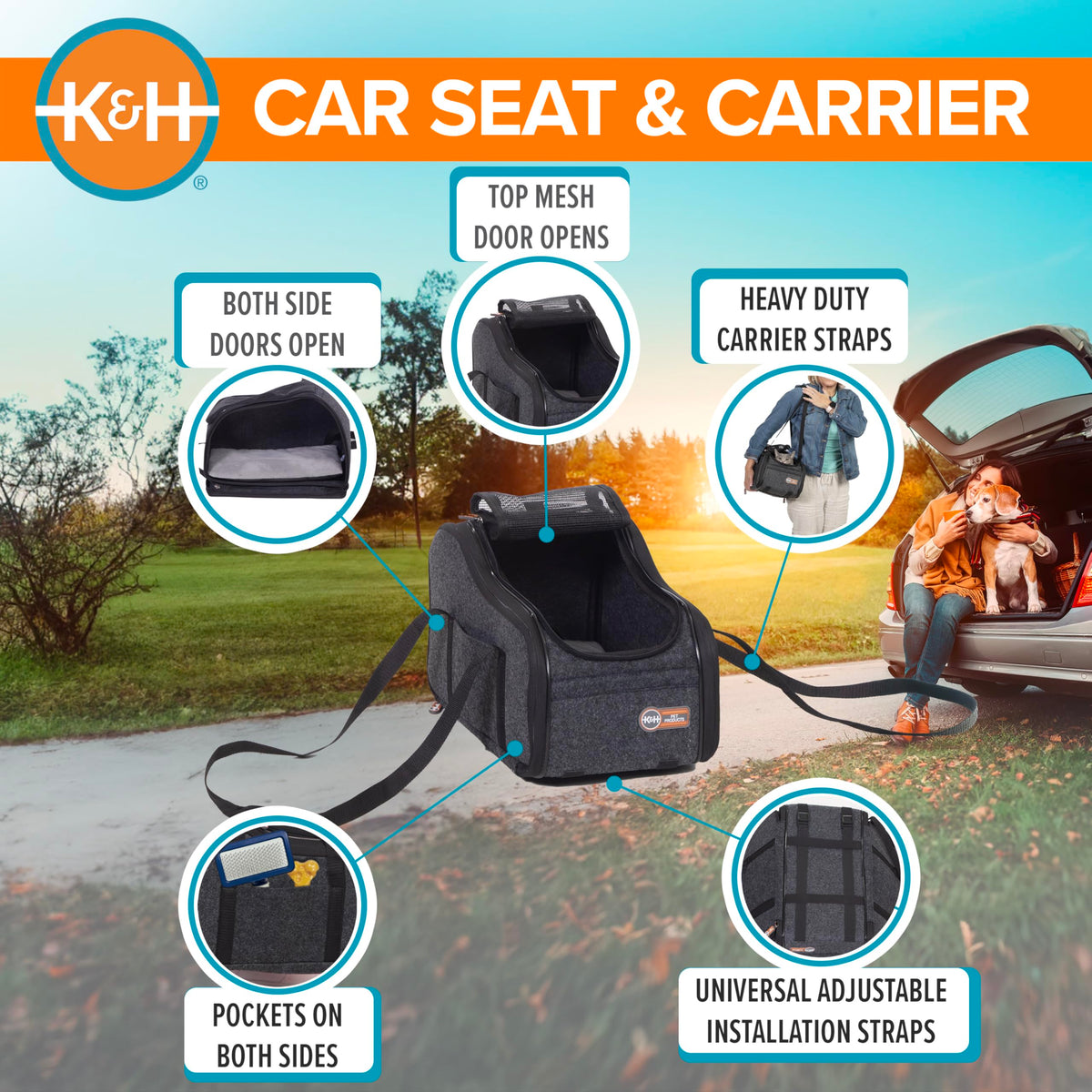 Dog Car Seat for Pets Under 8 lbs N565