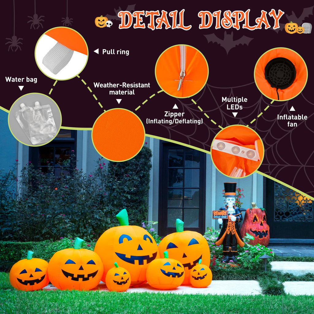 7.5FT Halloween Inflatables Outdoor Decorations Pumpkin V198065