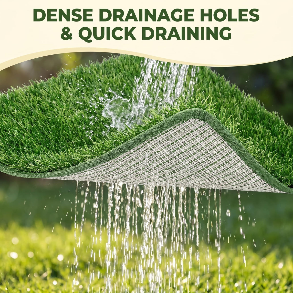 Dog Grass Pad with Tray, 2 Washable Grass Pads O18811