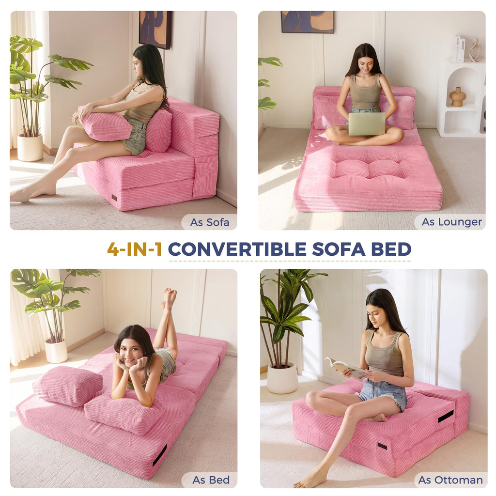 Convertible Sofa Bed with Pillow S425